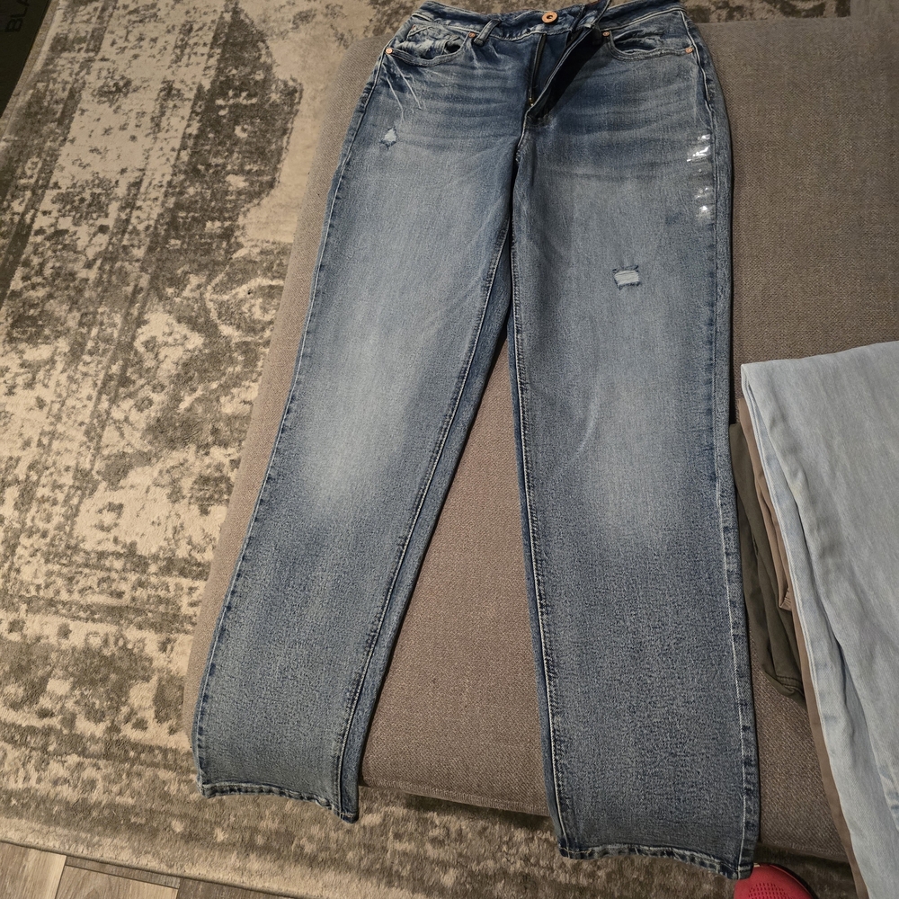 Women's Straight Leg Jeans - Blue